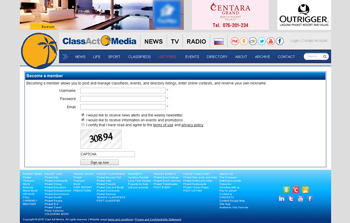 Step 2. Sign up for new customer.