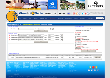 Step 6. Manager Phuket Ticketmaster for your event.